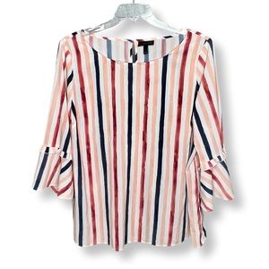 LANE BRYANT - Striped Blouse With Bell Sleeves - Size Women’s Plus Size 18